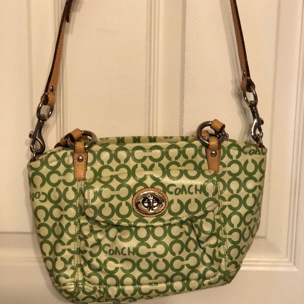 Coach Purse Green Crossbody